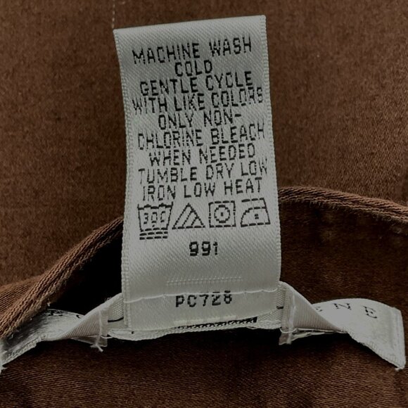 Geoffrey Beene Stretch VTG Brown Skirt Colorful Dot Border Hem Size 8 - Picture 6 of 8